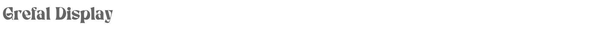 Sample characters Grefal Display Font
